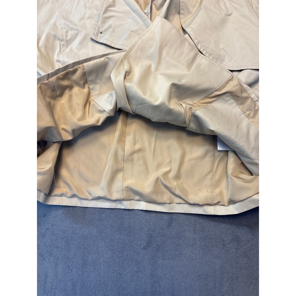 Madeleine Jacket Tan Button Front& Buckle Cuffs (missing belt) See Pics for Size - Picture 5 of 11